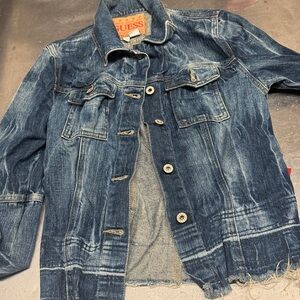 guess distressed denim jacket